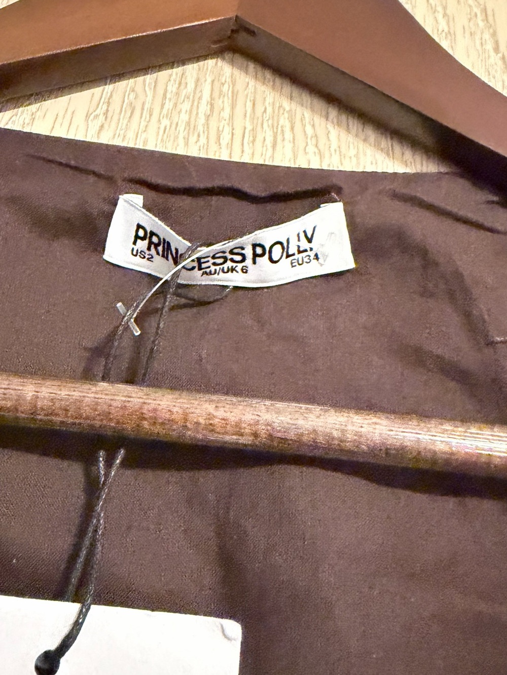 Princess Polly Brown Button-Front Crop - Picture 4 of 8